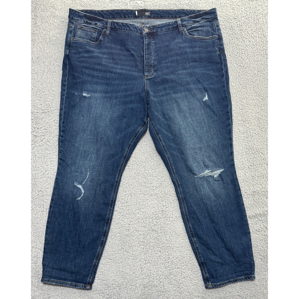 Kut from the Kloth Juliet Slouchy Boyfriend Denim Jeans Womens Plus 24W Button